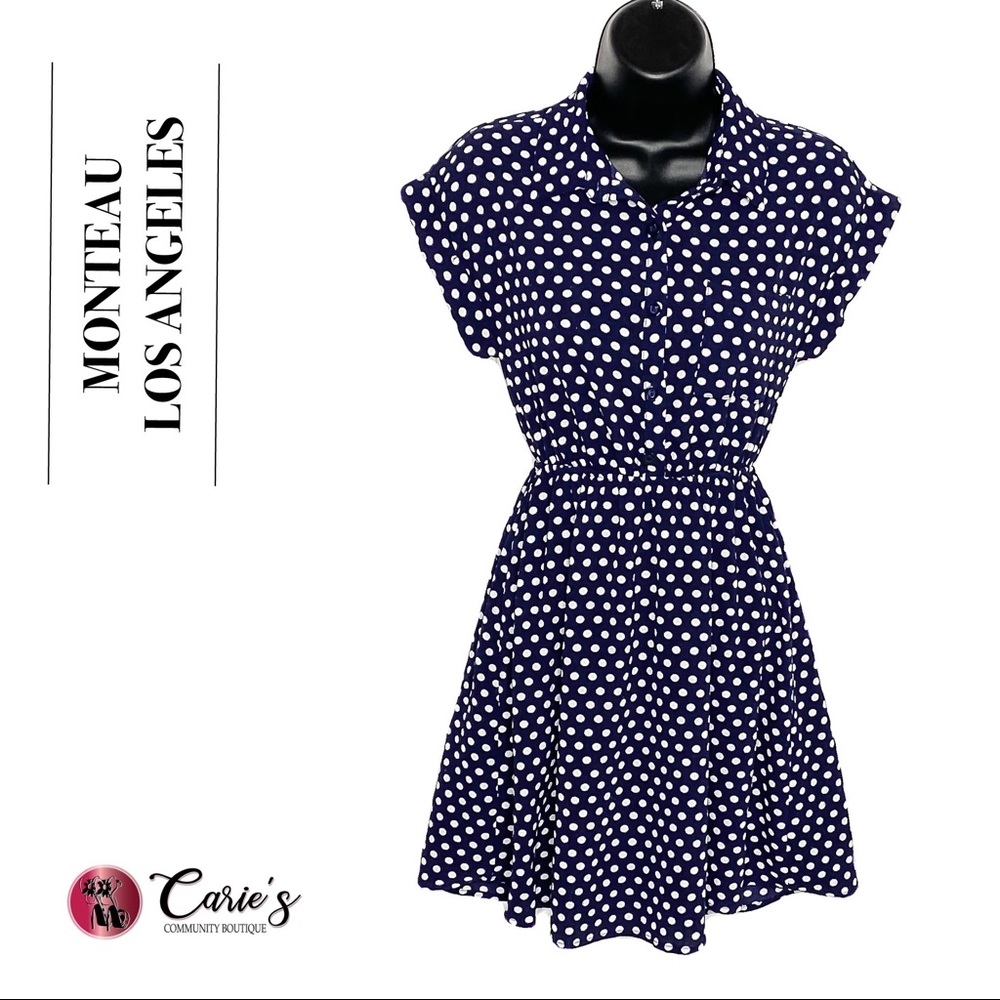 MONTEAU LOS ANGELES 50’s Style Polka Dot Dress